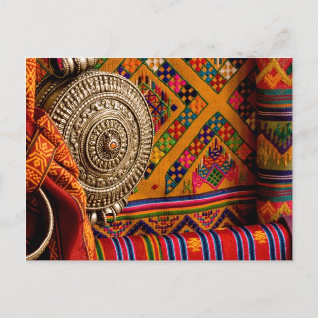 Carte Postale Tissus, Bhoutan (Devant)