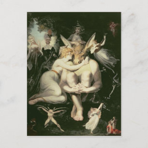 Carte Postale Titania Awakes, entouré d'un intendant