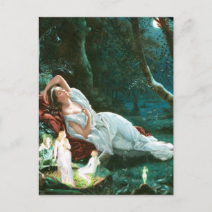 Carte Postale Titania Dormir au clair de lune - Simmons Art