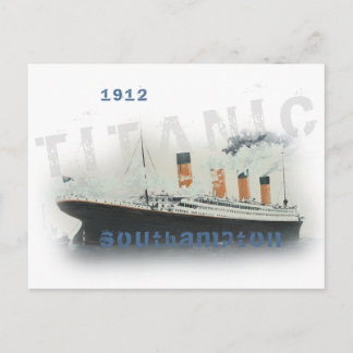 Carte Postale Titanic Texte personnalisé Vintage