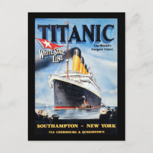 Carte Postale Titanic White Star Line - Le plus grand paquebot d