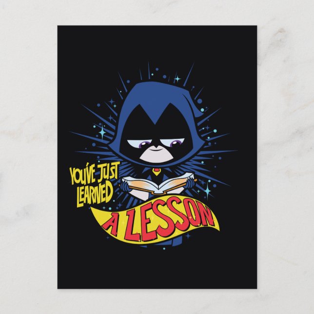Carte Postale Titans Ados, allez ! | Raven "Appris Une Leçon" (Devant)