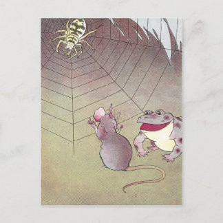 Carte Postale Tittle-Mouse et Crapaud de Jardin Rencontrent Arai