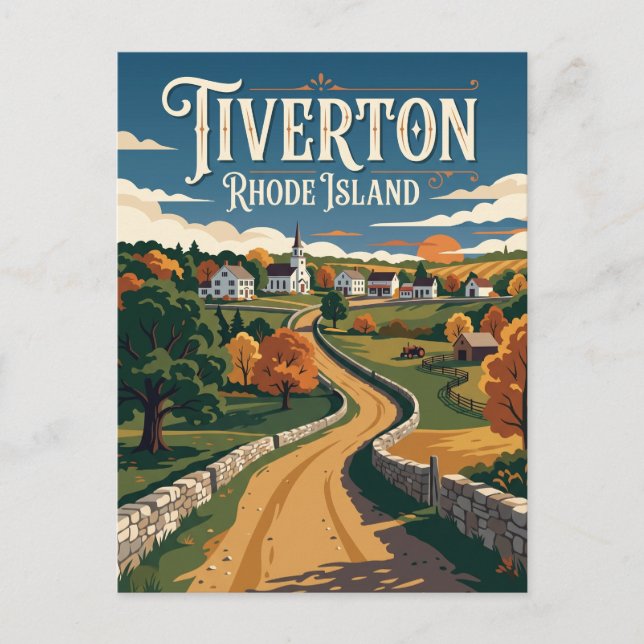Carte Postale Tiverton Four Corners Rhode Island (Devant)
