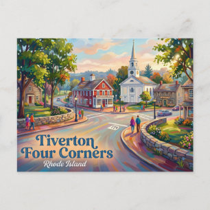 Carte Postale Tiverton Four Corners Rhode Island