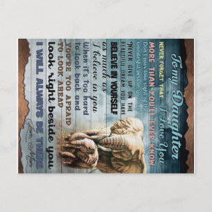 Carte Postale To My Daughter, poison For Kid, lettre To Daughter