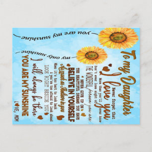 Carte Postale To my daughter Special letter to my daughter