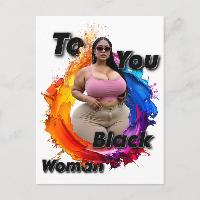 Carte Postale To You Black Woman (Devant)
