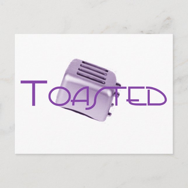 Carte Postale Toasé - Toaster rétro - Violet (Devant)