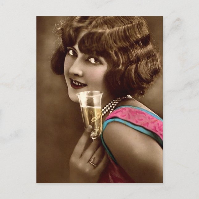 Carte Postale Toast Champagne (Devant)