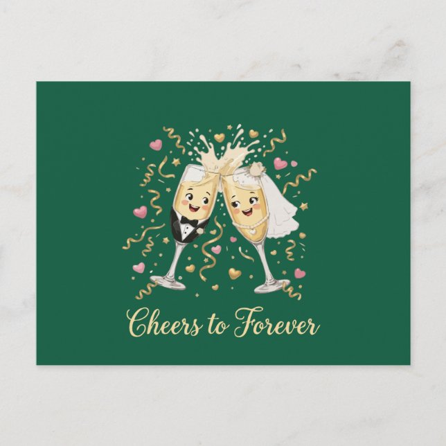 Carte Postale Toast de célébration de mariage (Devant)