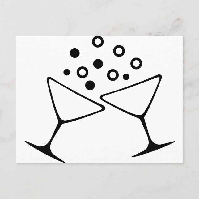 Carte Postale Toast de Champagne (Devant)