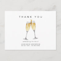 Toast de Champagne Funérailles Perte de Vie Merci