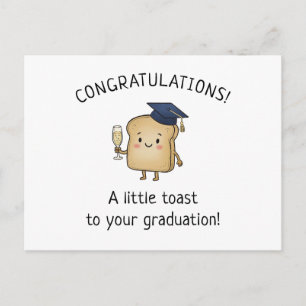 Carte Postale Toast Kawaii Blague Nouveau Diplômé Félicitations