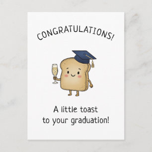 Carte Postale Toast Kawaii Blague Nouveau Diplômé Félicitations