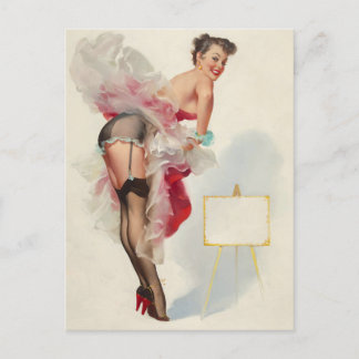 Carte Postale Toast of the Town Pinup Girl