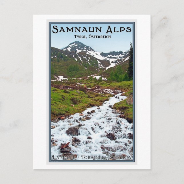 Carte Postale Tobadill - Alpes de Samnaun (Devant)