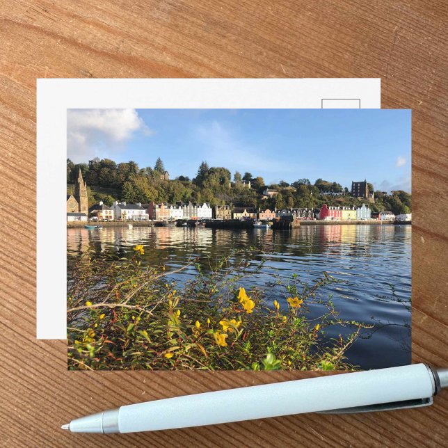 Carte Postale Tobermory, Île de Mull, Ecosse avec Fleurs (Créateur téléchargé)