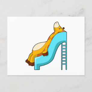 Carte Postale Toboggan Girafe