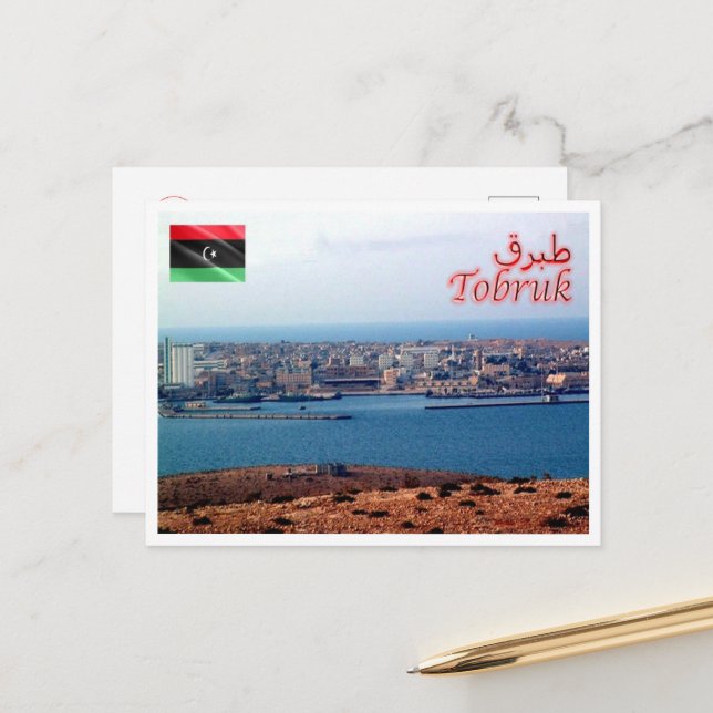 Carte Postale Tobrouk - Libye - Panorama - (Devant/Arrière en situation)