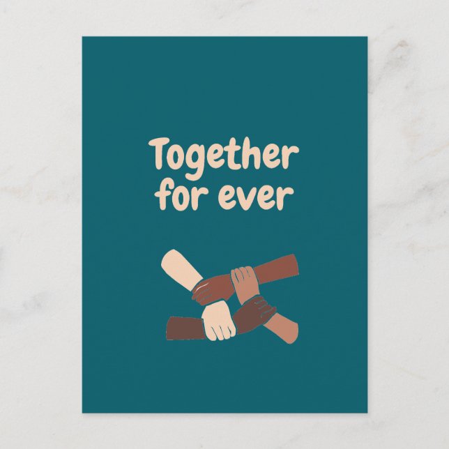 Carte Postale Together for ever - life quotes (Devant)