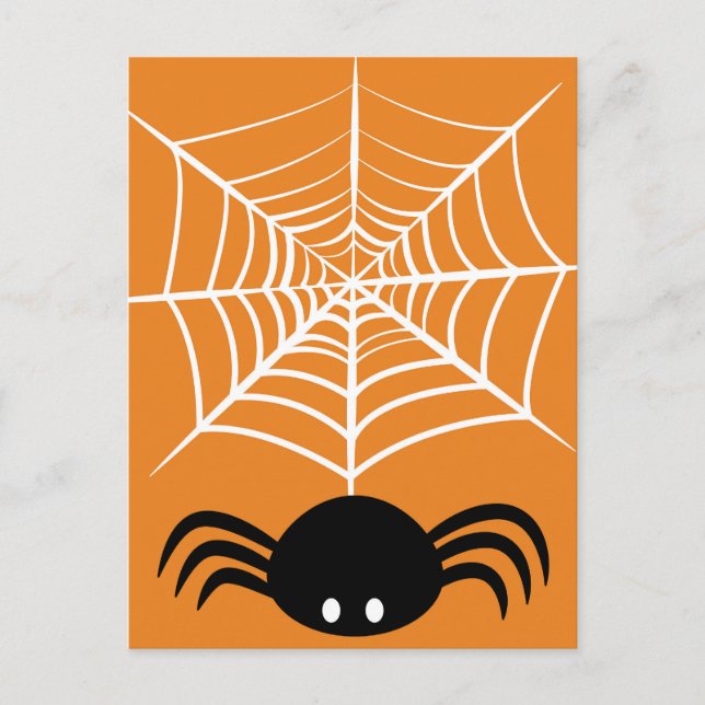 Carte Postale Toile d'araignée Halloween (Devant)