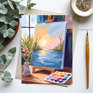 Carte Postale Toile d'artiste   Peinture à l'aquarelle pastel