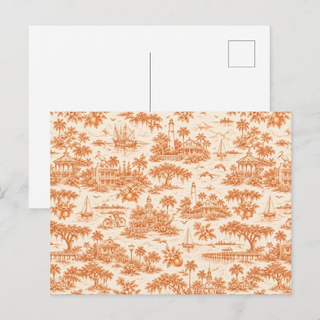 Carte Postale Toile de Géorgie côtière (Devant / Derrière)