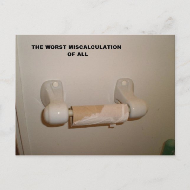 CARTE POSTALE TOILET PAPIER SUPRÊTE (Devant)