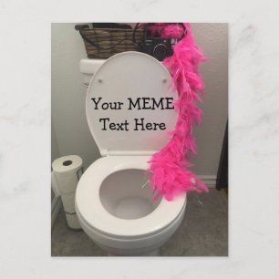 Carte Postale Toilette Bowl Funny Creer un MEME