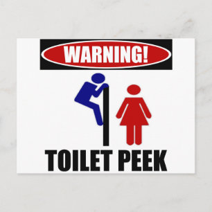 Carte Postale Toilette Peek