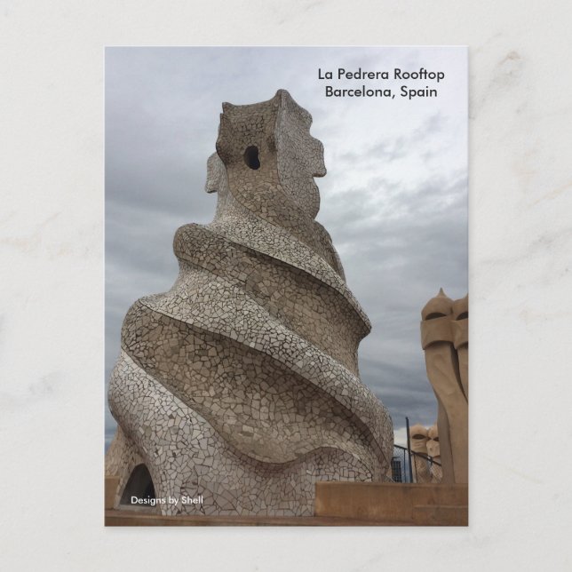 Carte Postale Toit de La Pedrera Barcelone (Devant)