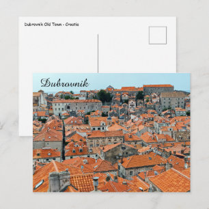 Carte Postale Toits célèbres de la vieille ville de Dubrovnik -