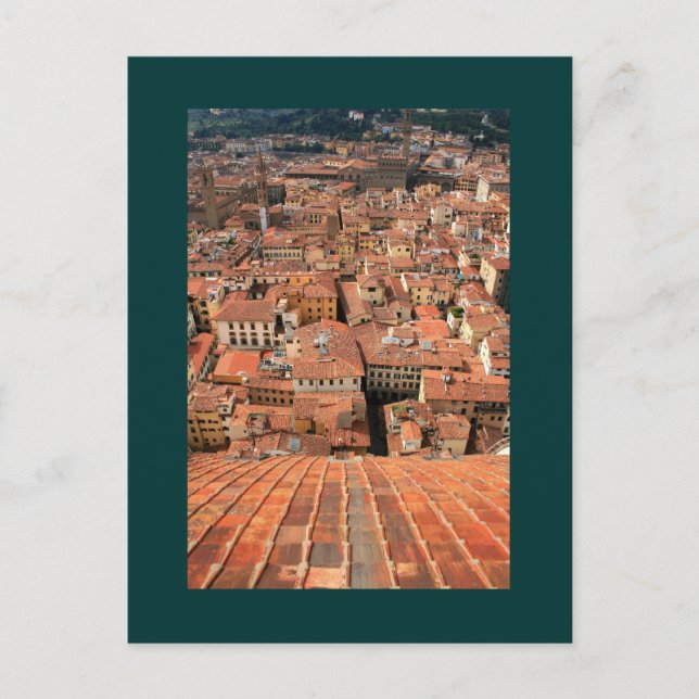 Carte Postale Toits de tuiles rouges (Devant)