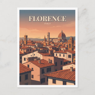Carte Postale Toits d'Oltrarno au coucher du soleil Florence Ita