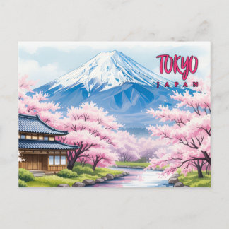 Carte Postale Tokyo Japon Art de Voyage Vintage