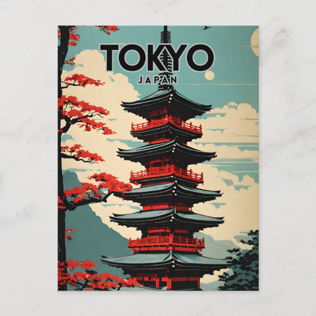 Carte Postale Tokyo Japon Nostalgic Retro Voyage (Devant)