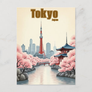Carte Postale Tokyo Japon Vintage célèbre lieu de voyage