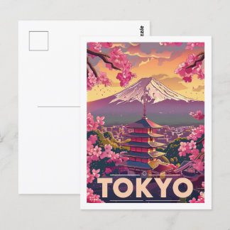Carte Postale Tokyo Japon Vintage célèbre lieu de voyage