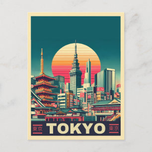 Carte Postale Tokyo Japon Voyage cadeaux RETRO