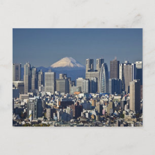 Carte Postale Tokyo, paysage urbain du quartier de Shinjuku, mon