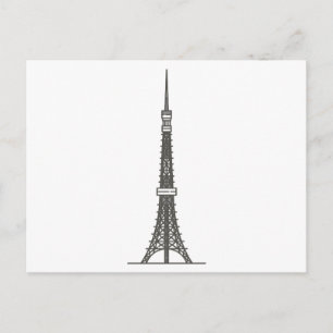 Carte Postale tokyo tour Monde