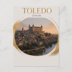 Carte Postale 🏰 Toledo Ciel Historique Espagne 🇪🇸