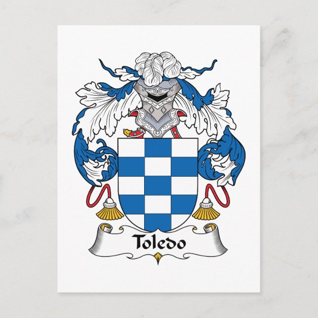 Carte Postale Toledo Family Crest (Devant)