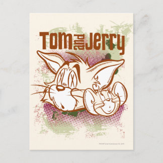 Carte Postale Tom and Jerry Brown and Green