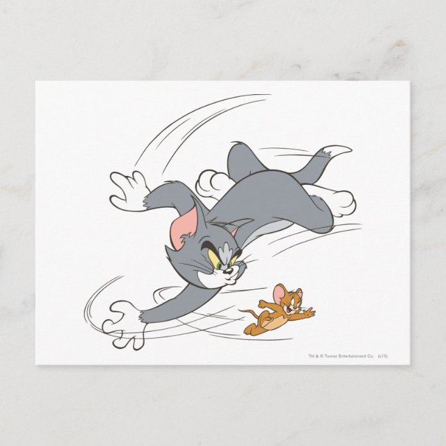 Carte Postale Tom et Jerry Chase Turn (Devant)