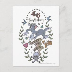 Carte Postale Tom et Jerry Obey Le Maître 2