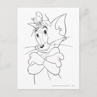 Carte Postale Tom et Jerry On Head