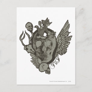 Carte Postale Tom et Jerry Skull
