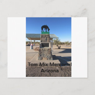 Carte Postale Tom Mix Mémorial Arizona